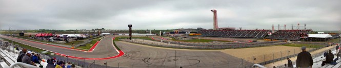 The view from our seats of turns 12 - 16