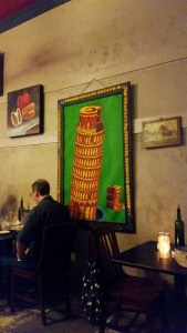 Pop art leaning tower