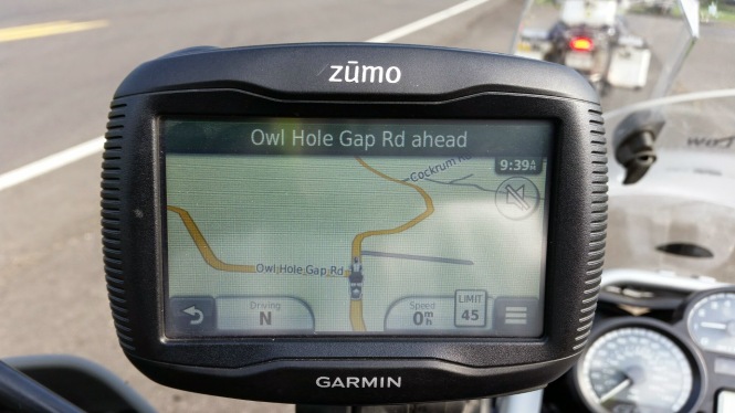 Who can resist a road called Owl Hole Gap, that crosses TWO ridges??